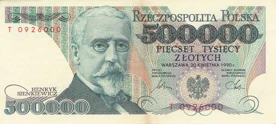 500000 Zloty Polen p156 1990